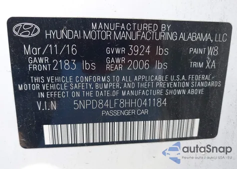 2017 Hyundai Elantra Se from USA, damaged, VIN 5NPD84LF8HH041184